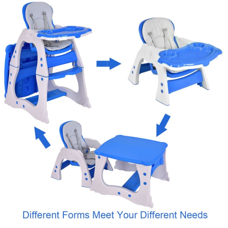 3-in-1 Infant Table and Chair Set Baby High Chair