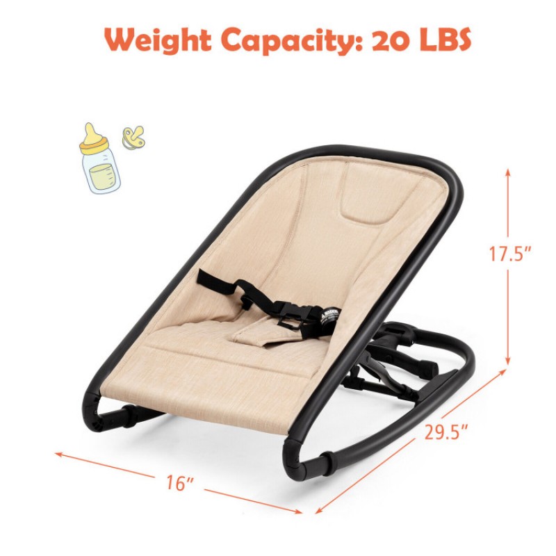 2-in-1 Ergonomic Baby Rocker with 2 Adjustable Recline Positions 2-in-1 Ergonomic Baby Rocker with 2 Adjustable Recline Positions
