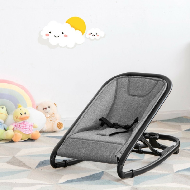 2-in-1 Ergonomic Baby Rocker with 2 Adjustable Recline Positions