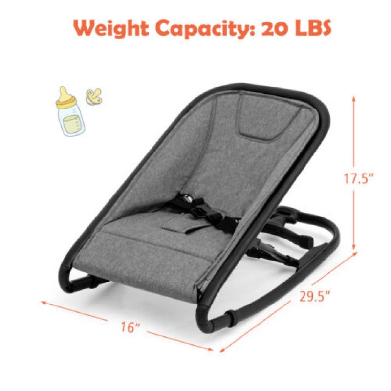 2-in-1 Ergonomic Baby Rocker with 2 Adjustable Recline Positions 2-in-1 Ergonomic Baby Rocker with 2 Adjustable Recline Positions