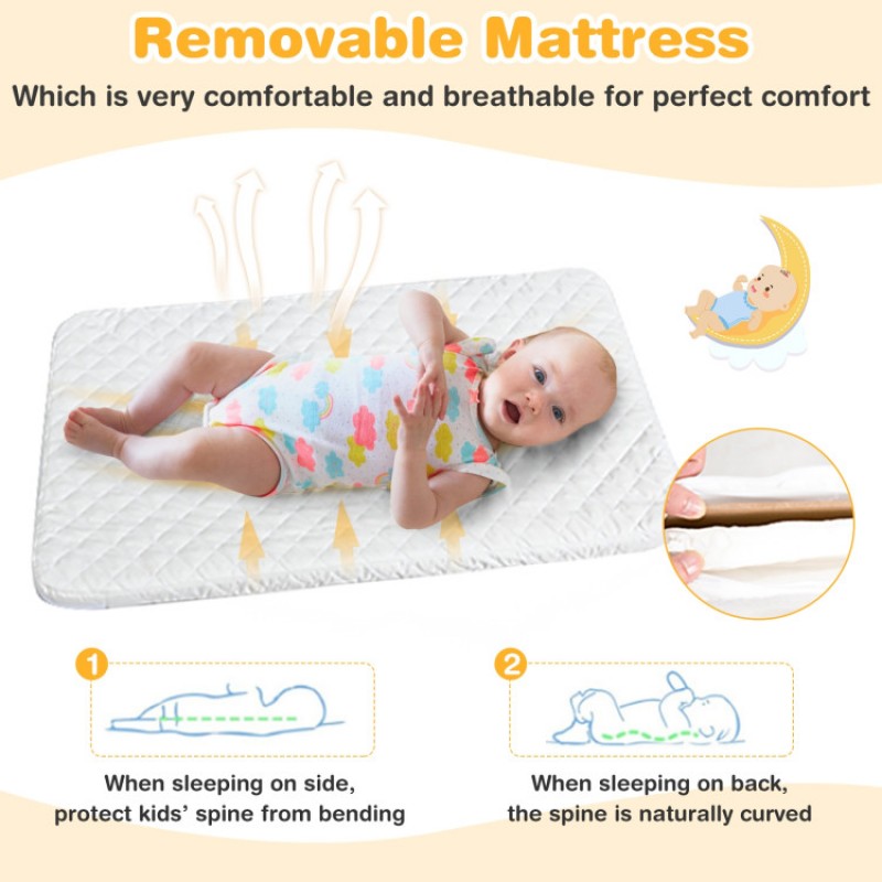 Adjustable Baby Bedside Crib with Large Storage Adjustable Baby Bedside Crib with Large Storage