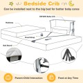 Adjustable Baby Bedside Crib with Large Storage Adjustable Baby Bedside Crib with Large Storage
