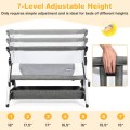 Adjustable Baby Bedside Crib with Large Storage