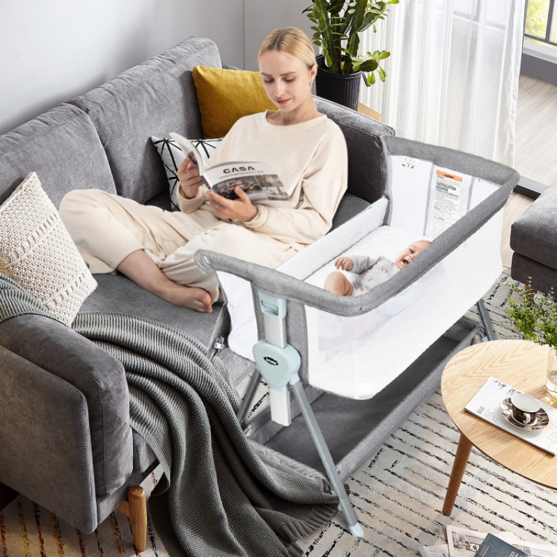 Adjustable Baby Bedside Crib with Large Storage Adjustable Baby Bedside Crib with Large Storage