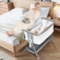 Adjustable Baby Bedside Crib with Large Storage