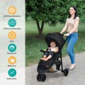 Baby Jogging Stroller with Adjustable Canopy for Newborn