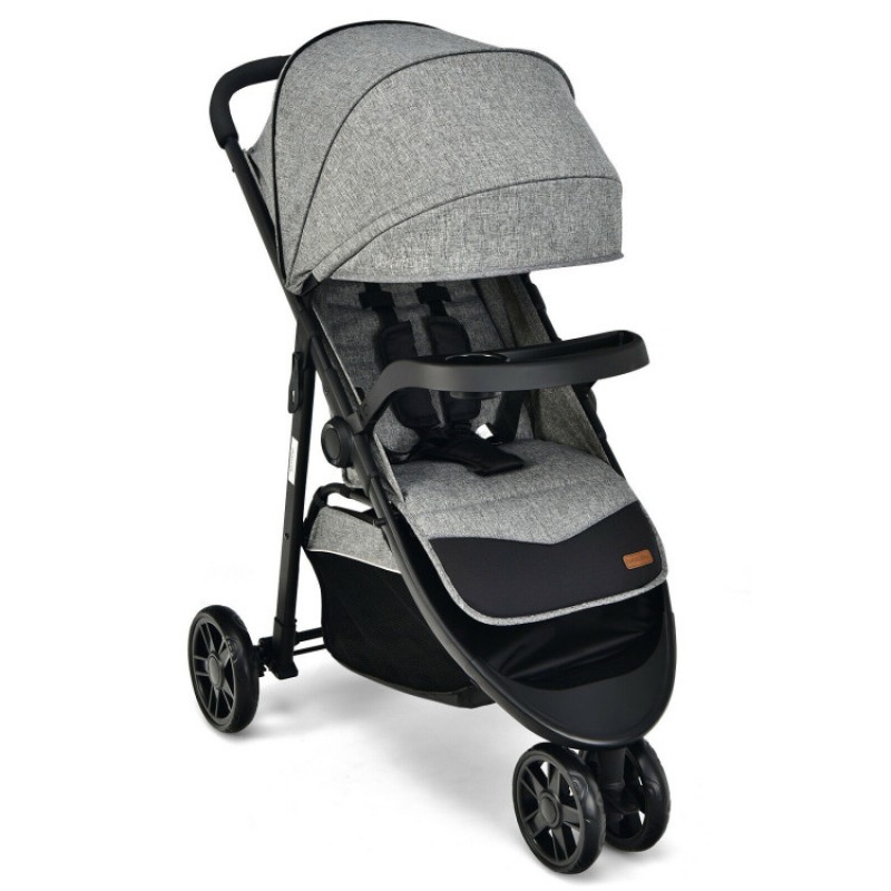 Baby Jogging Stroller with Adjustable Canopy for Newborn