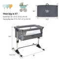 Travel Portable Baby Bed Side Sleeper Bassinet Crib with Carrying Bag Travel Portable Baby Bed Side Sleeper Bassinet Crib with Carrying Bag