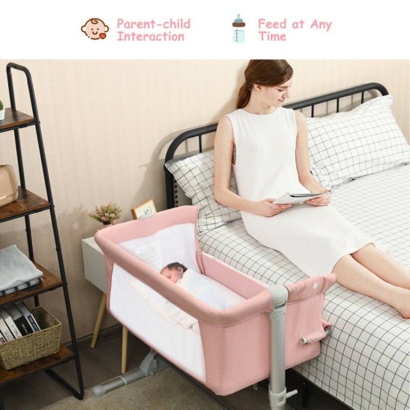 Travel Portable Baby Bed Side Sleeper Bassinet Crib with Carrying Bag Travel Portable Baby Bed Side Sleeper Bassinet Crib with Carrying Bag