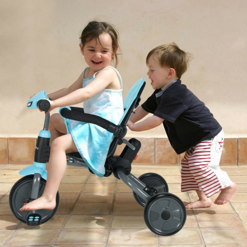 6-in-1 Foldable Baby Tricycle Toddler Stroller with Adjustable Handle 6-in-1 Foldable Baby Tricycle Toddler Stroller with Adjustable Handle