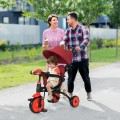 6-in-1 Foldable Baby Tricycle Toddler Stroller with Adjustable Handle