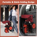 6-in-1 Foldable Baby Tricycle Toddler Stroller with Adjustable Handle