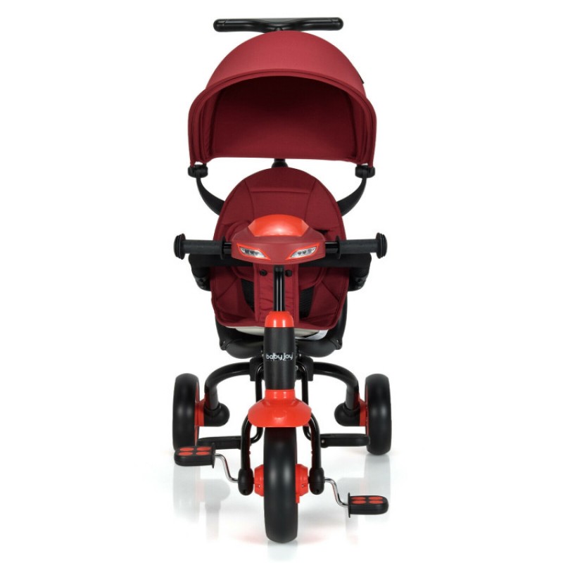 6-in-1 Foldable Baby Tricycle Toddler Stroller with Adjustable Handle 6-in-1 Foldable Baby Tricycle Toddler Stroller with Adjustable Handle