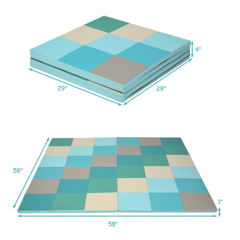 58 Inch Toddler Foam Play Mat Baby Folding Activity Floor Mat 58 Inch Toddler Foam Play Mat Baby Folding Activity Floor Mat