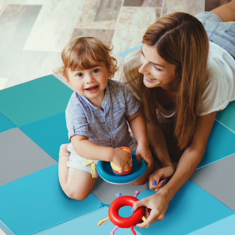 58 Inch Toddler Foam Play Mat Baby Folding Activity Floor Mat 58 Inch Toddler Foam Play Mat Baby Folding Activity Floor Mat
