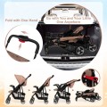 Toddler Travel Stroller for Airplane with Adjustable Backrest and Canopy Toddler Travel Stroller for Airplane with Adjustable Backrest and Canopy