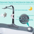 Height Adjustable Baby Side Crib with Music Box & Toys Height Adjustable Baby Side Crib with Music Box & Toys