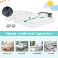 Height Adjustable Baby Side Crib with Music Box & Toys Height Adjustable Baby Side Crib with Music Box & Toys