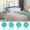 Height Adjustable Baby Side Crib with Music Box & Toys Height Adjustable Baby Side Crib with Music Box & Toys