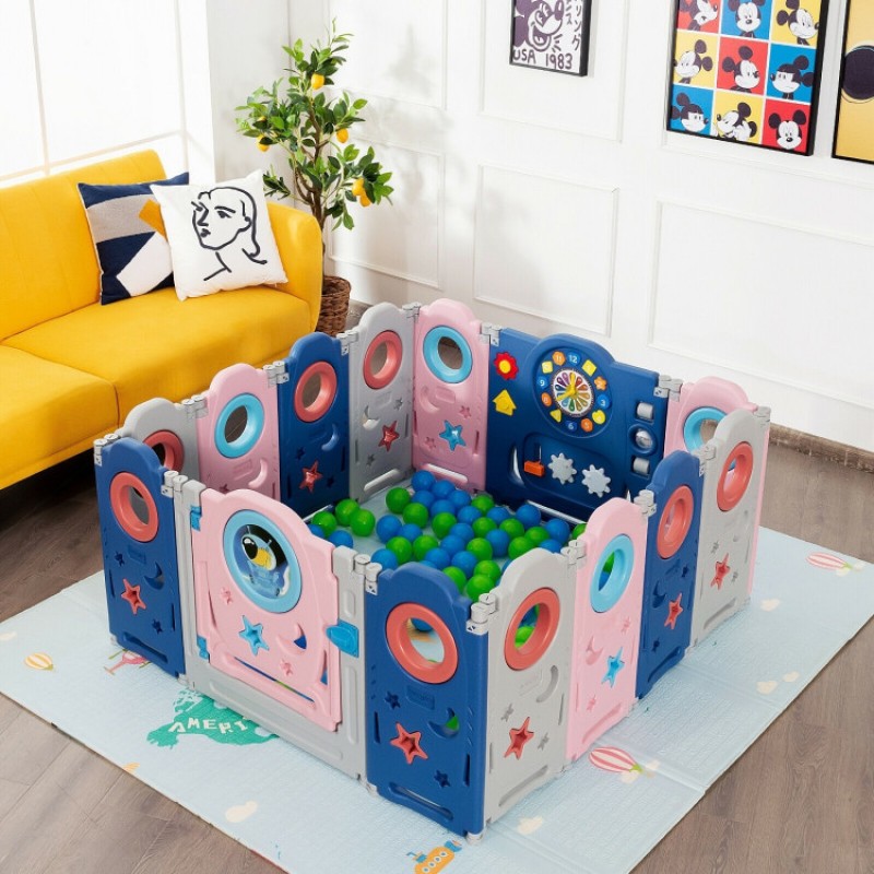 Foldable Kids Safety Play Center with Lockable Gate Foldable Kids Safety Play Center with Lockable Gate