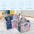 Foldable Kids Safety Play Center with Lockable Gate