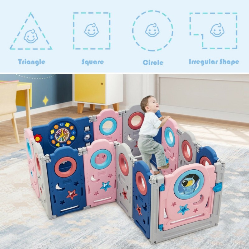 Foldable Kids Safety Play Center with Lockable Gate Foldable Kids Safety Play Center with Lockable Gate