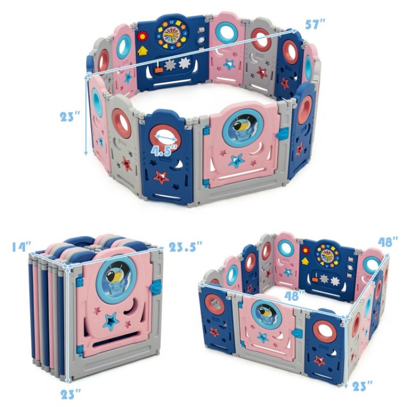 Foldable Kids Safety Play Center with Lockable Gate Foldable Kids Safety Play Center with Lockable Gate