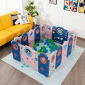 Foldable Kids Safety Play Center with Lockable Gate