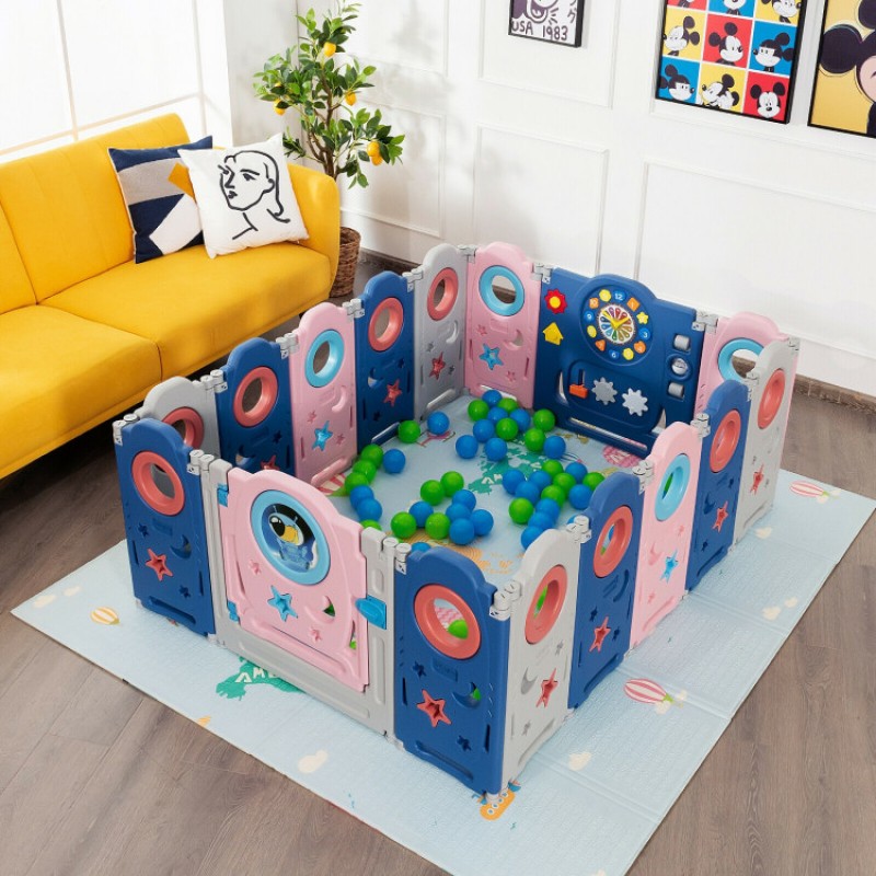 Foldable Kids Safety Play Center with Lockable Gate Foldable Kids Safety Play Center with Lockable Gate