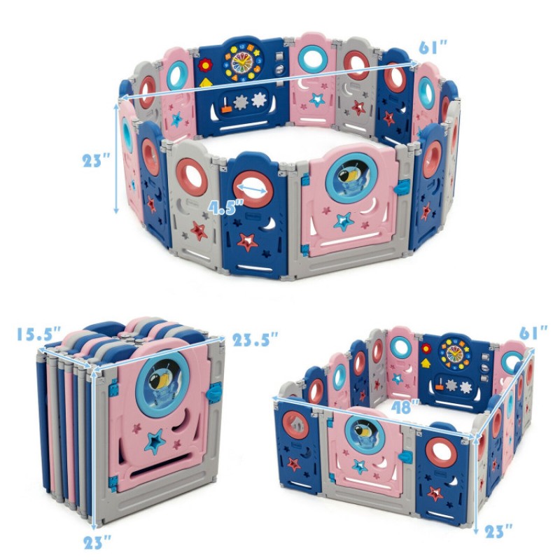 Foldable Kids Safety Play Center with Lockable Gate Foldable Kids Safety Play Center with Lockable Gate