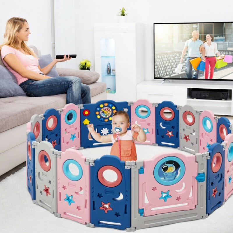 Foldable Kids Safety Play Center with Lockable Gate Foldable Kids Safety Play Center with Lockable Gate