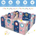 Foldable Kids Safety Play Center with Lockable Gate