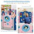 Foldable Kids Safety Play Center with Lockable Gate