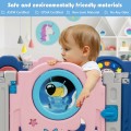 Foldable Kids Safety Play Center with Lockable Gate