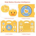 Portable Baby Playpen with Yellow Duck Pattern and Non-Slip Rubber Bases Portable Baby Playpen with Yellow Duck Pattern and Non-Slip Rubber Bases