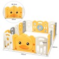 Portable Baby Playpen with Yellow Duck Pattern and Non-Slip Rubber Bases Portable Baby Playpen with Yellow Duck Pattern and Non-Slip Rubber Bases