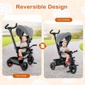 4-in-1 Baby Tricycle Toddler Trike with Convertible Seat 4-in-1 Baby Tricycle Toddler Trike with Convertible Seat