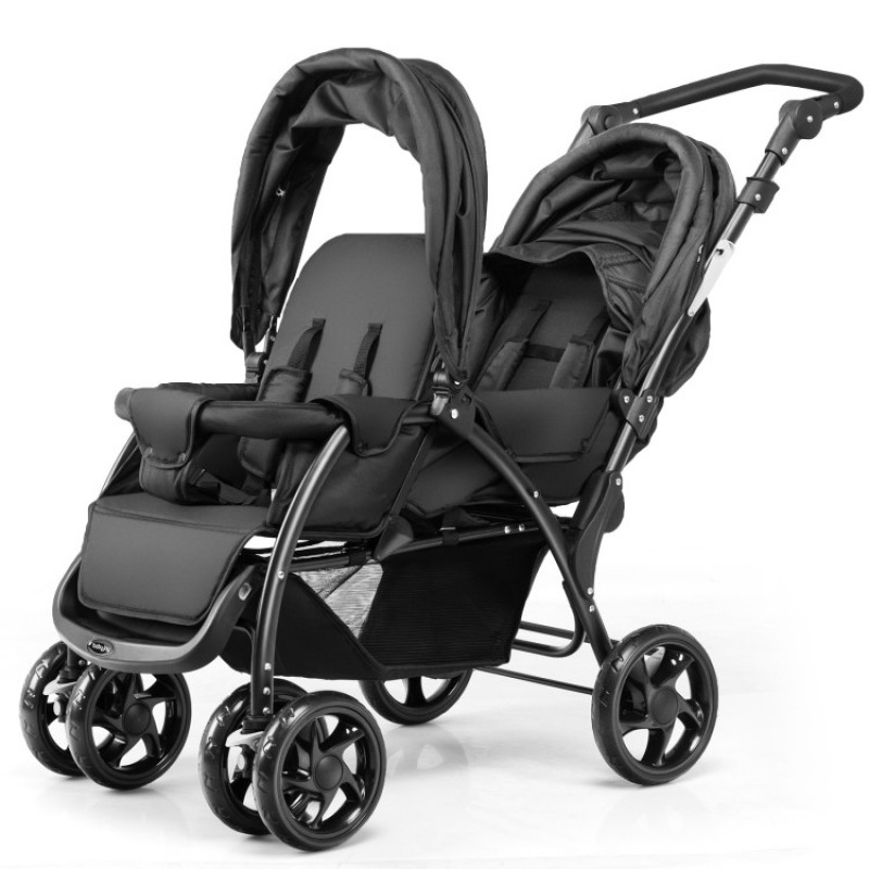 Foldable Lightweight Front Back Seats Double Baby Stroller