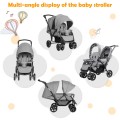 Foldable Lightweight Front Back Seats Double Baby Stroller