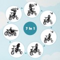 7-in-1 Detachable Baby Stroller with Canopy and Safety Harness 7-in-1 Detachable Baby Stroller with Canopy and Safety Harness