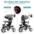 7-in-1 Detachable Baby Stroller with Canopy and Safety Harness