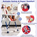 Baby High Chair Foldable Feeding Chair with 4 Lockable Wheels Baby High Chair Foldable Feeding Chair with 4 Lockable Wheels