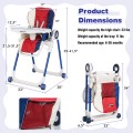 Baby High Chair Foldable Feeding Chair with 4 Lockable Wheels Baby High Chair Foldable Feeding Chair with 4 Lockable Wheels