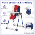 Baby High Chair Foldable Feeding Chair with 4 Lockable Wheels Baby High Chair Foldable Feeding Chair with 4 Lockable Wheels