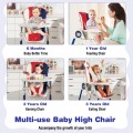 Baby High Chair Foldable Feeding Chair with 4 Lockable Wheels Baby High Chair Foldable Feeding Chair with 4 Lockable Wheels