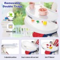 Baby High Chair Foldable Feeding Chair with 4 Lockable Wheels Baby High Chair Foldable Feeding Chair with 4 Lockable Wheels