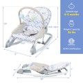 2-in-1 Baby Bouncer with 3-level Adjustable Backrest