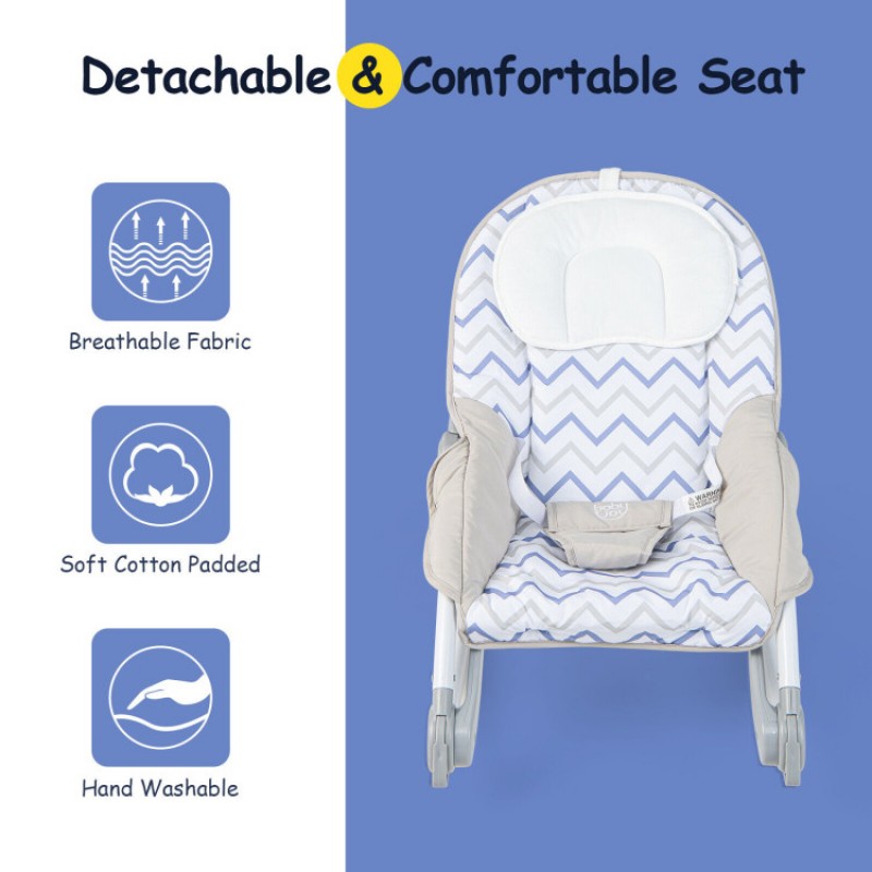 2-in-1 Baby Bouncer with 3-level Adjustable Backrest