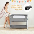 Portable Baby Bed Side Crib with 7 Height Positions