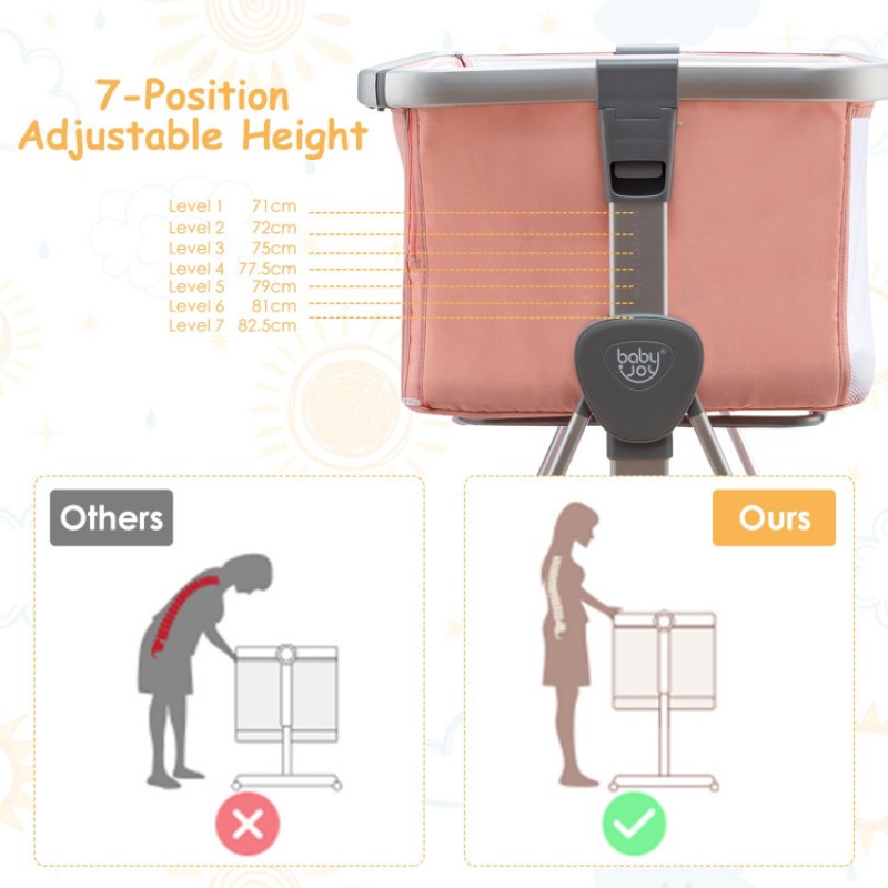 Portable Baby Bed Side Crib with 7 Height Positions Portable Baby Bed Side Crib with 7 Height Positions
